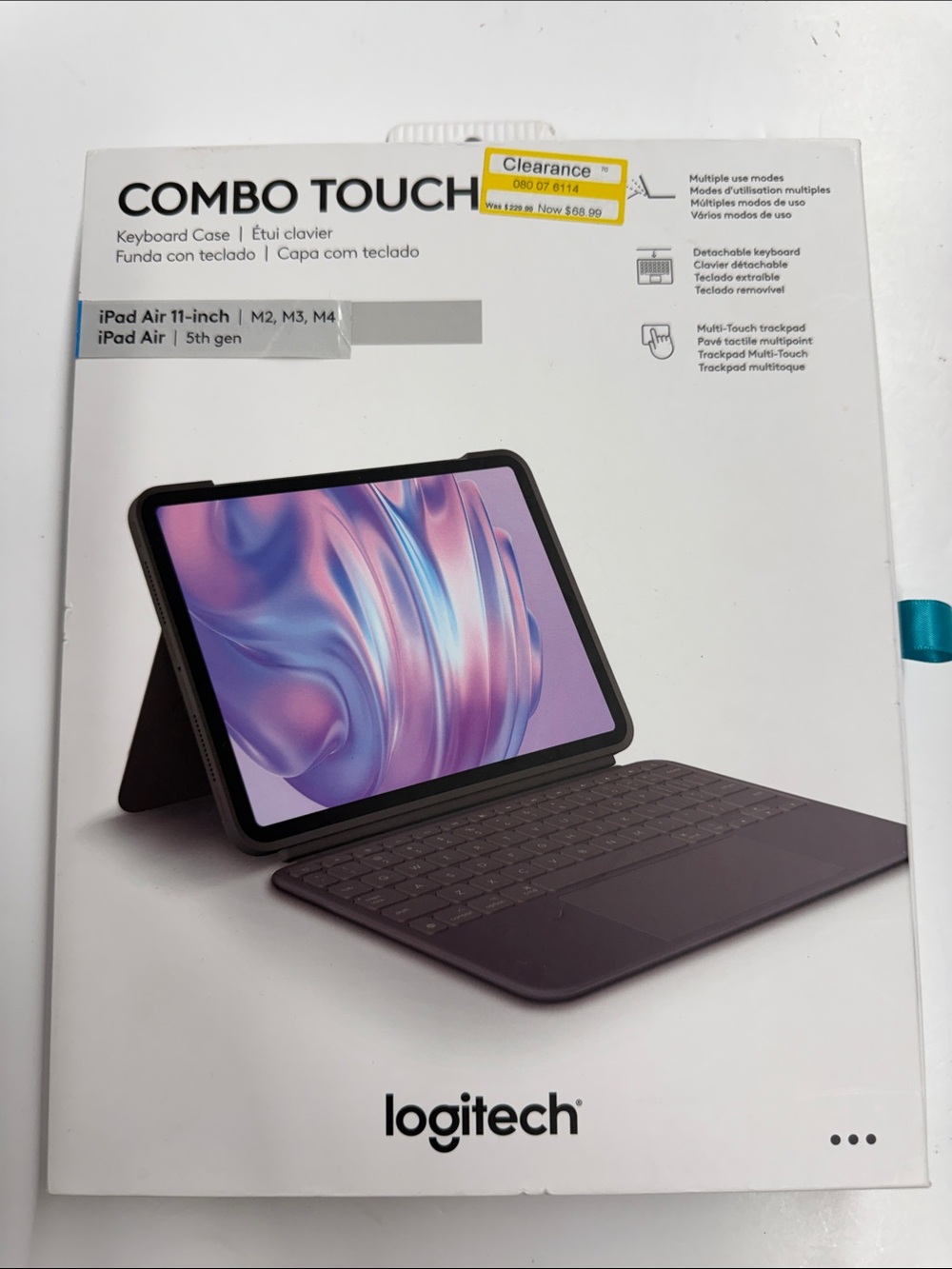 NEW Logitech Combo Touch Keyboard Case for iPad Air 11-inch